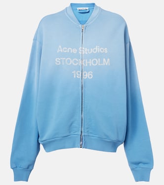 Felpa oversize in misto cotone con zip | Acne Studios