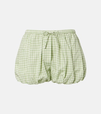 Gingham cotton-blend shorts | Simkhai