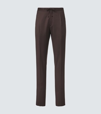 Virgin wool slim pants  | Lardini