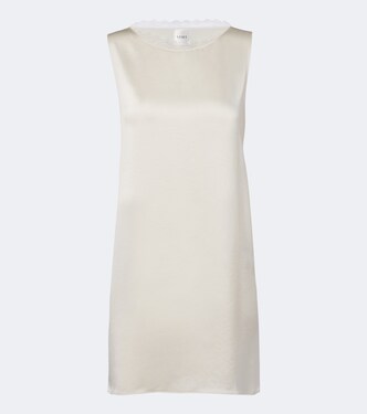 Barb lace-trimmed satin minidress | Leset