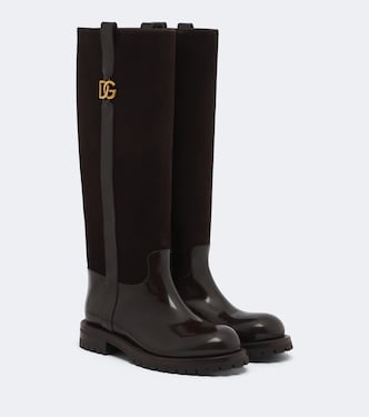 Stiefel DG aus Veloursleder und Leder | Dolce&Gabbana