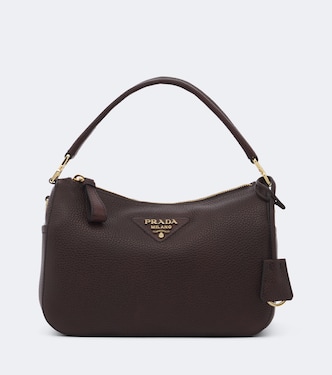Small leather top-handle bag | Prada