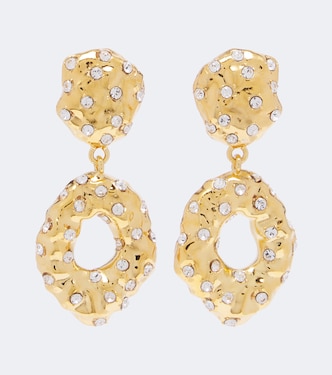 Crystal-embellished drop earrings | Oscar de la Renta