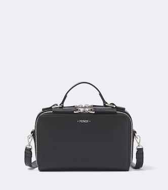 Suede-lined leather crossbody bag | Fendi