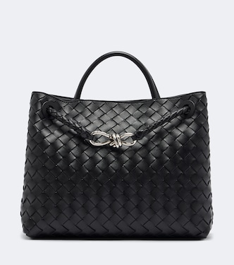 Andiamo Intrecciato Large leather top-handle bag | Bottega Veneta