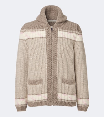Dudley cashmere cardigan with amethyst  | God's True Cashmere