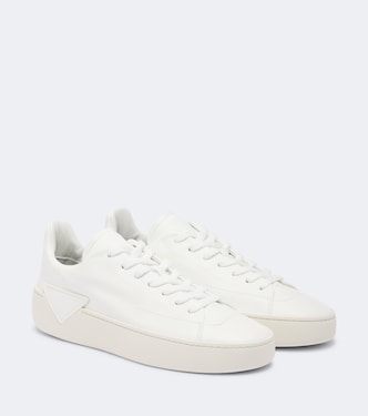 Court leather sneakers | Prada