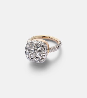 Nudo Solitaire Assoluto 18kt rose and white gold ring with diamonds | Pomellato