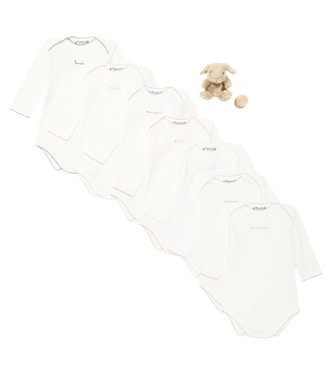 Set of 7 cotton onesies, bunny, and tooth box | Bonpoint