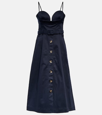 Robe midi en coton mélangé | Carolina Herrera