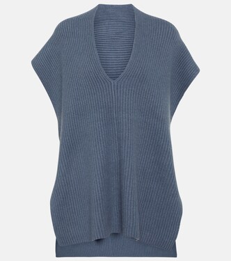 Top en cachemire à maille côtelée | Joseph