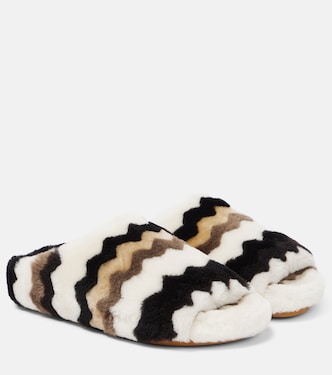 Slippers Saam de borrego con zigzag | Chloé