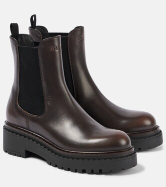 Leather Chelsea boots | Prada