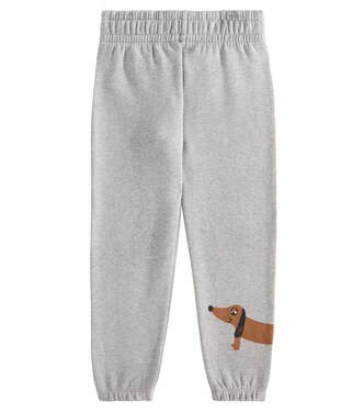 Dog printed cotton jersey sweatpants | Mini Rodini