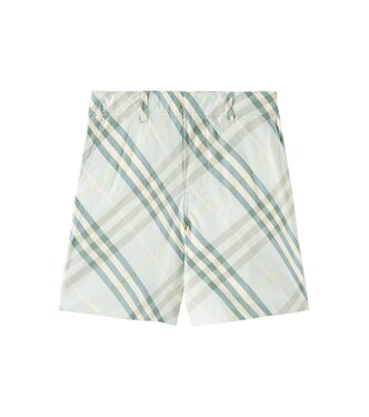 Checked cotton shorts | Burberry Kids