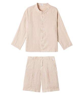 Set aus T-Shirt und Shorts aus Leinen | Il Gufo