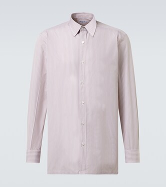 Striped cotton poplin shirt | Charvet