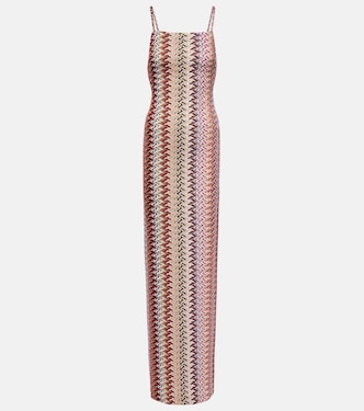 Zigzag lamé maxi dress | Missoni