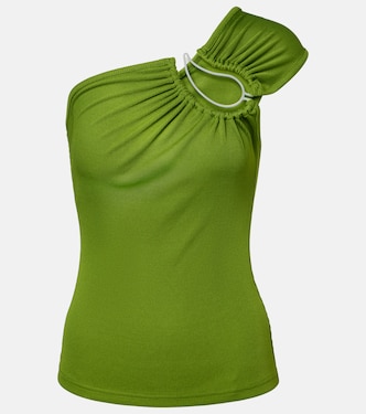 Paisley asymmetric gathered top | Christopher Esber