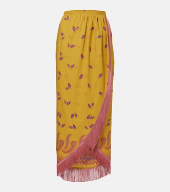 Printed cotton midi skirt | Valentino