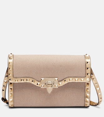 Rockstud Small canvas crossbody bag | Valentino Garavani