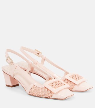 Belle Vivier 45 crochet slingback pumps | Roger Vivier