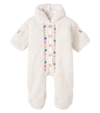 Jumpsuit in teddy con ricamo floreale | Louise Misha