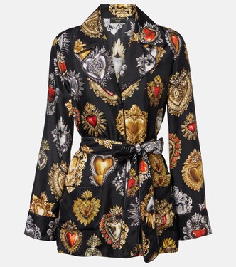Devotion belted silk twill blouse | Dolce&Gabbana
