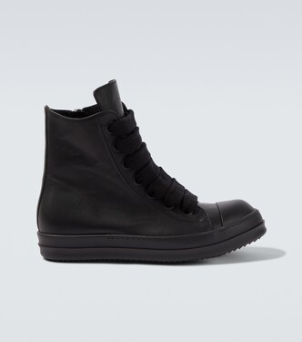 Jumbolace leather high-top sneakers | Rick Owens