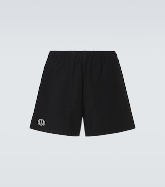Logo cotton twill Bermuda shorts | Bode