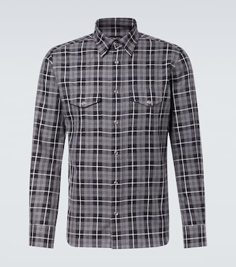 Checked cotton twill Western shirt | Tom Ford