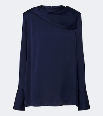 Silk georgette draped blouse | Tom Ford