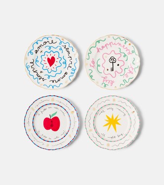 Il Frutto della Passione set of 4 porcelain plates | Bitossi