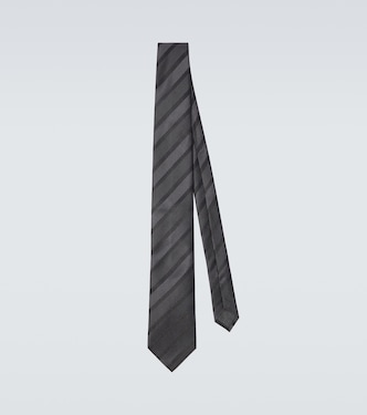 Striped silk tie | Brunello Cucinelli