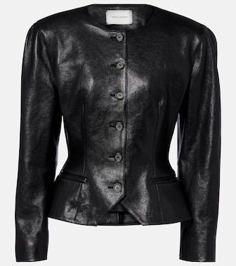 Peplum leather jacket | Magda Butrym