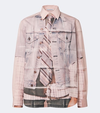 Trompe-l'œil cotton poplin shirt | Acne Studios