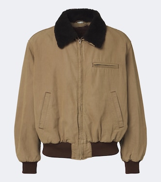 Teddy-trimmed cotton and wool blouson jacket | A.Presse