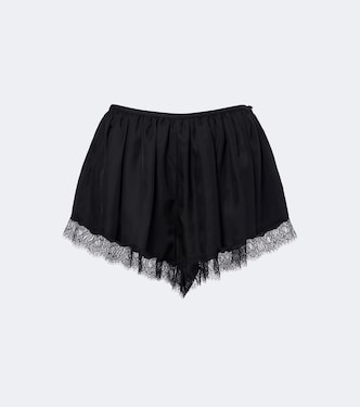 Shorts Georgina de seda con encaje | Ulla Johnson
