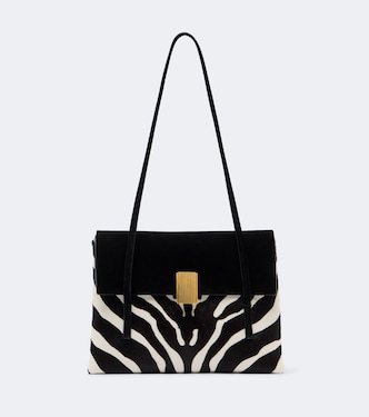 Soft Blake Small calf hair shoulder bag | Khaite
