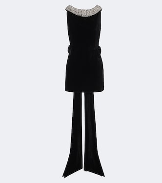 Daphne embellished velvet minidress | The New Arrivals Ilkyaz Ozel