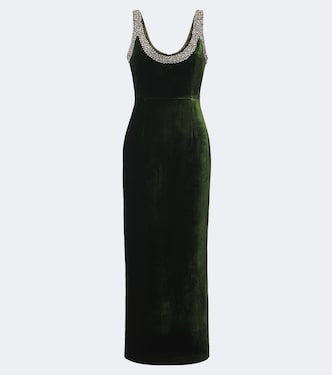 Robe de cocktail en velours à ornements | The New Arrivals Ilkyaz Ozel