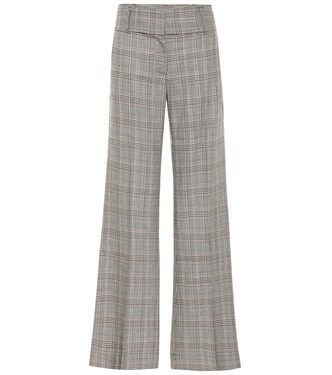 Pantalon ample Metropolitan en laine mélangée à carreaux | Frame