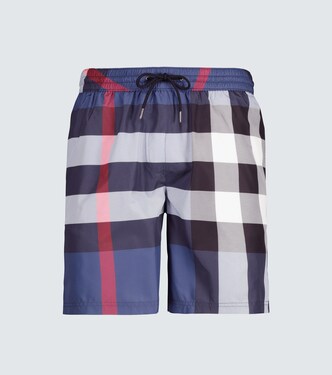 Large check-printed swim shorts | Burberry