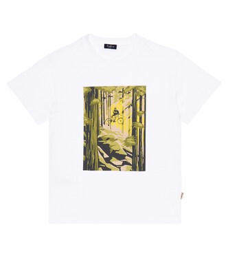 Printed cotton jersey T-shirt | Il Gufo