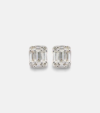 Shield of Strength 10kt gold stud earrings with diamonds | Stone and Strand