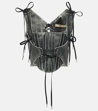 Nihil Moto leather bustier | KNWLS