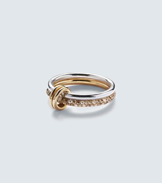 Anillo Virgo Petite de plata de ley 925 y oro de 18 ct (750/1000) con diamantes | Spinelli Kilcollin