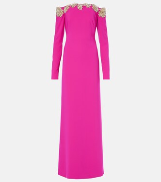 Robe longue Meline à encolure bardot | Costarellos