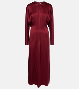 Robe midi en crêpe de satin | Victoria Beckham