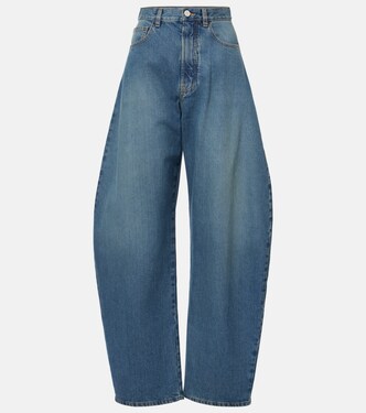 High-rise barrel-leg jeans | Alaïa